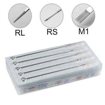 

50/100Pcs Disposable Tattoo Needles Set Stainless Steel Tips Assorted Kit for Tattoo Machine WH998