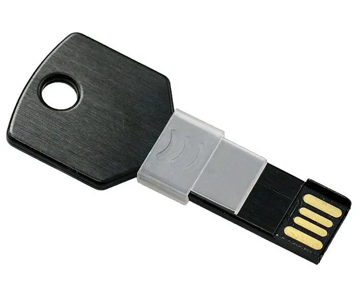 Мини-накопитель металлический алюминиевый ключ форма USB флэш-накопитель 8 ГБ 16 ГБ 32 ГБ 64 Гб USB карта памяти 128 ГБ Флешка флеш-накопитель - Цвет: black