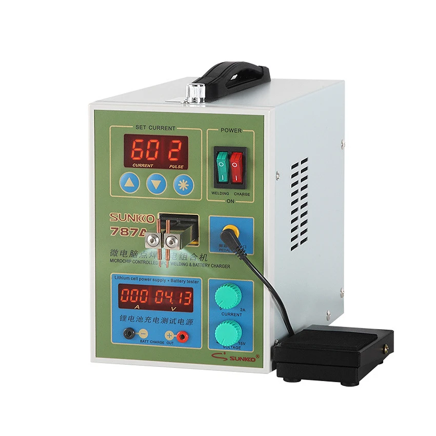 SUNKKO 787A+ 1.5KW Pulse Spot Welder For Battery Spot Welding Charging Test 18650 Lithium Battery Pack Welding Machine 220V Weld 3