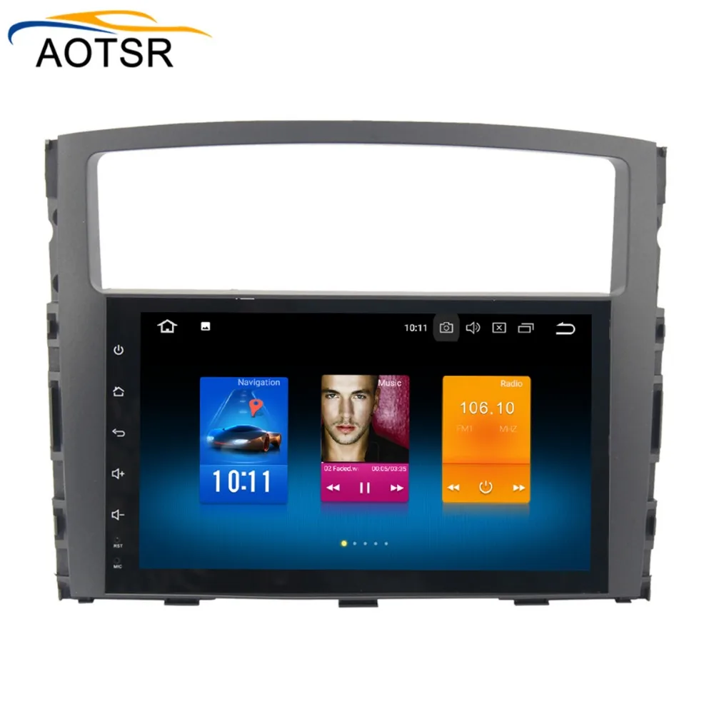 Excellent Android 8.0 car dvd Radio player For MITSUBISHI PAJERO V97 2006-2011 gps navigation car multimedia stereo head unit with 8 core 1