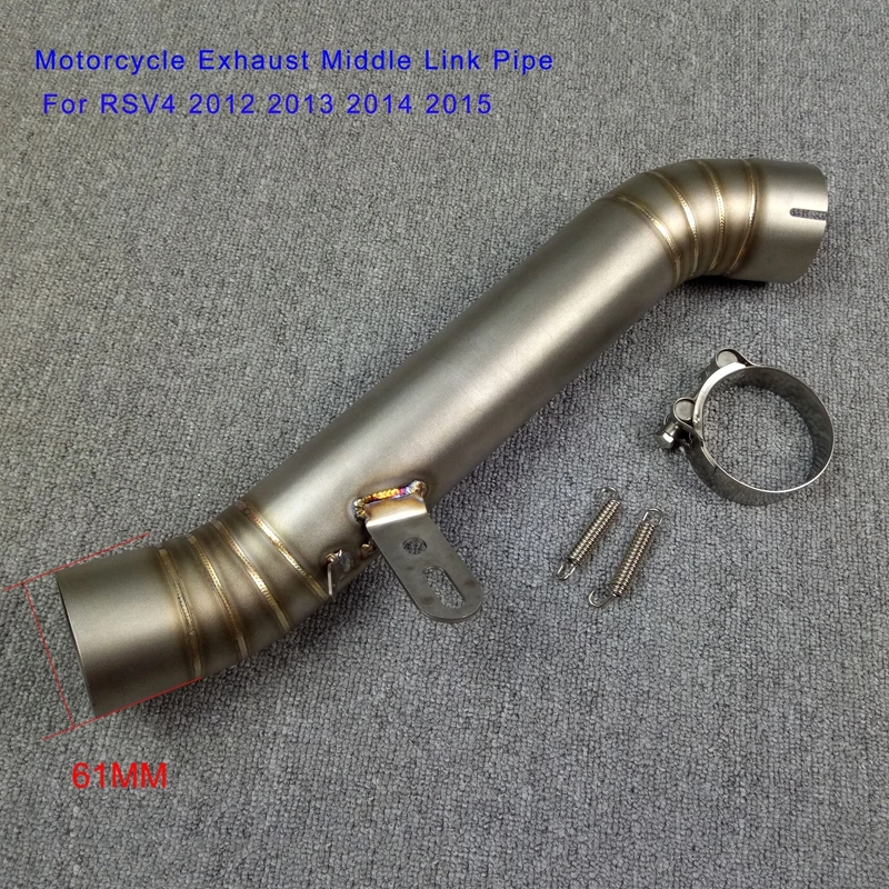 Motorcycle Exhaust Contact Middle Mid Link Pipe Connector For Aprilia RSV4 FACTORY APRC 2012 2013 2014 2015 100% Brand New (2)