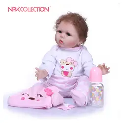 NPKCOLLECTION 55 см полный силиконовые возрождается кукла ручной работы Baby Alive игрушки для букетов кукла Bebe возрождается девушки Playmate подарок