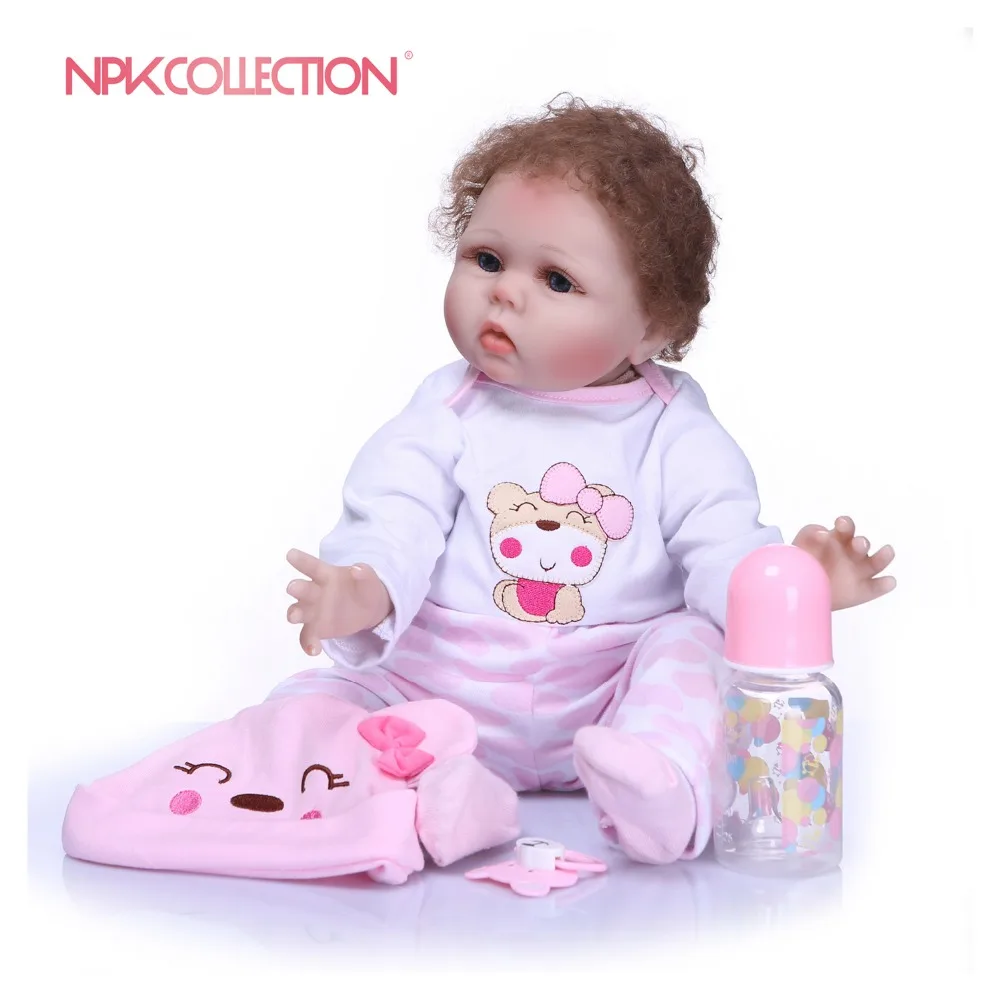 

NPKCOLLECTION 55cm Full Silicone Reborn Baby Doll Handmade Baby Alive Toys For Bouquets Doll Bebe Reborn Girls Playmate Gift