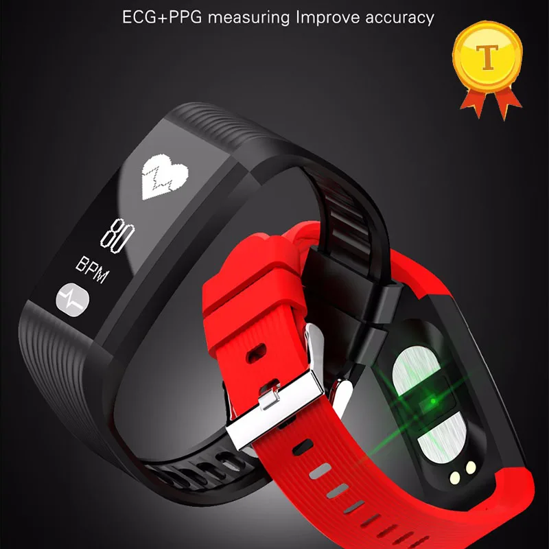 2018 new ECG PPG Fitness band Heart Rate Monitor Blood Pressure Smart