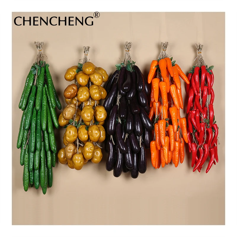 

Artificial Vegetables flowers Chili Potato Eggplant Garlic corn cucumber tomatoes fake bubble home decoration pendant CHENCHENG