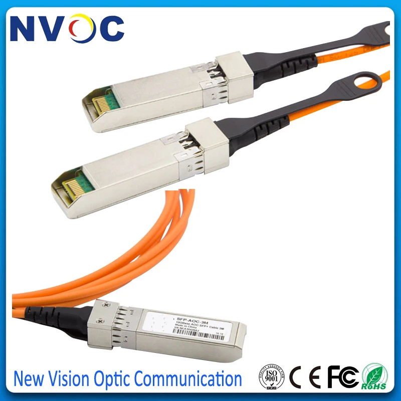 2 шт./лот 10 Гбит/с SFP + 6 м (18ft) OM2 AOC активный оптический кабель совместимый 10G (6M к +) |