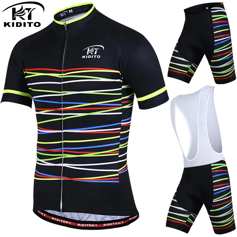 KIDITOKT дышащий комплект Джерси для велоспорта Maillot Ropa Ciclismo Одежда гоночного