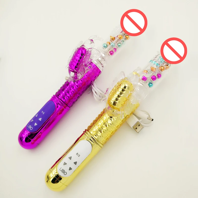 Женские секс игрушки вибратор кролик Бабочка телескопический USB зарядка длина 31