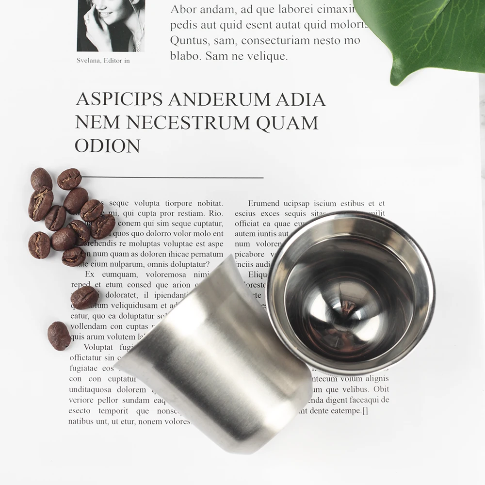 Кофейные чашки Nespresso эспрессо нержавеющая сталь Nescafe термокапсулы с двойными