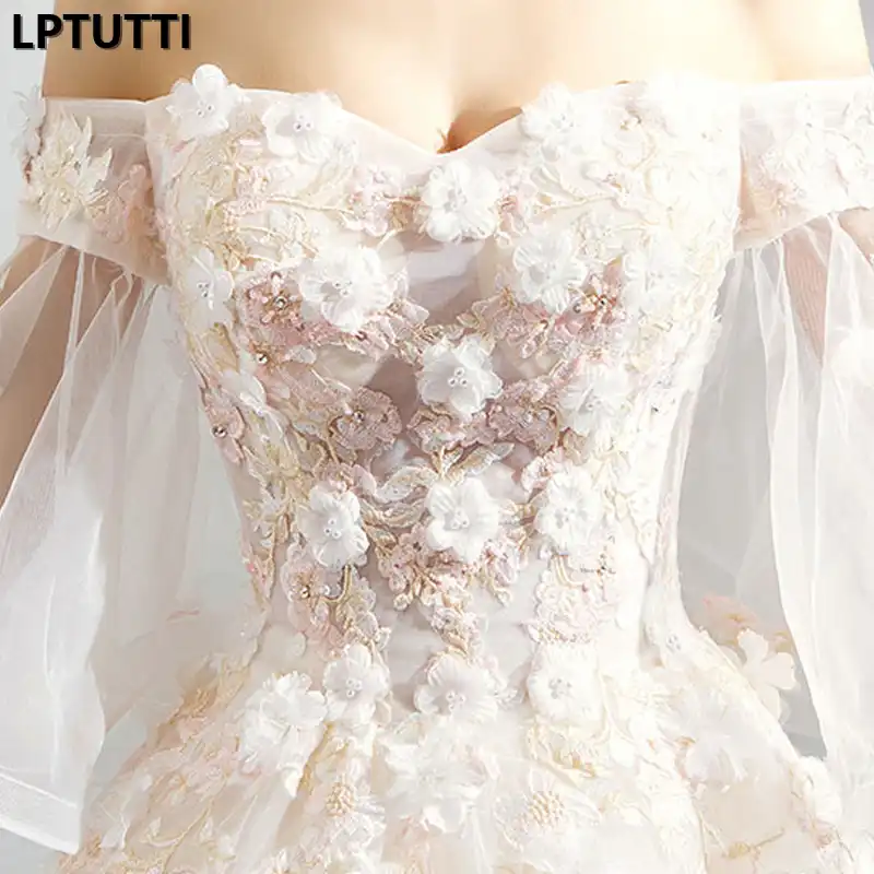 Lptutti Laco Apliques Bordado Novo Vintage Princesa Nupcial