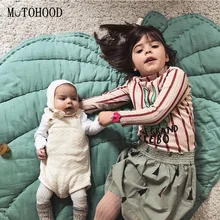 Детский игровой коврик в форме листочка, детский коврик с рисунком, детский коврик для ползания, игровой коврик, одеяло, игровой коврик, украшение для комнаты, 110 см