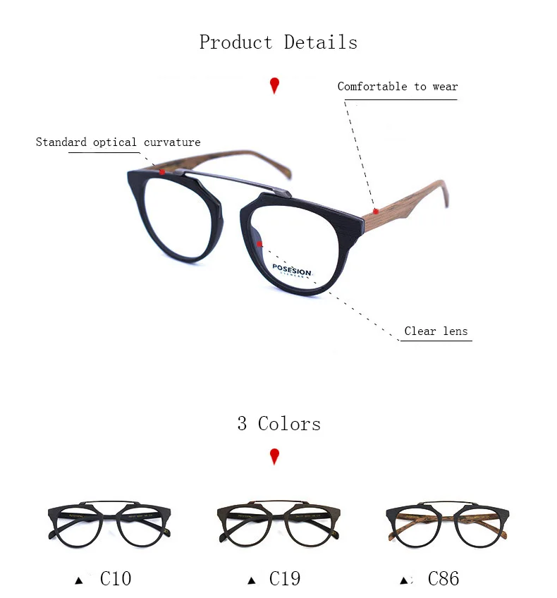 Винтажная деревянная рецептурная зрелищная оправа для очков, мужские и женские очки, оптические оправы для очков с прозрачными линзами для мужчин и женщин