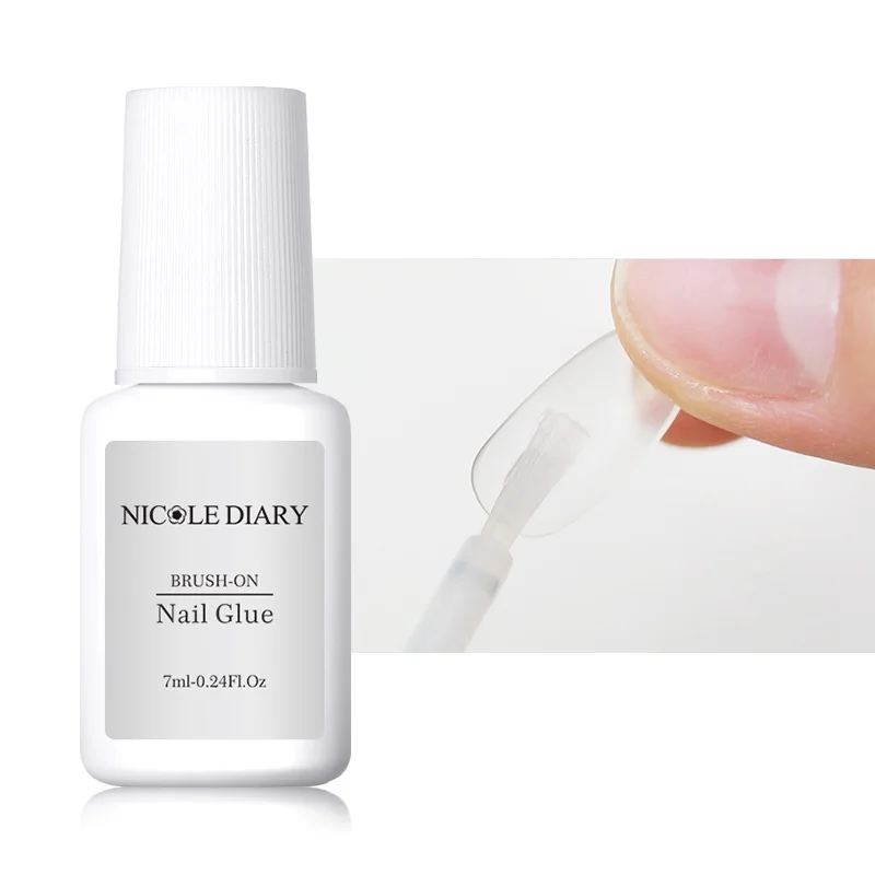 

NICOLE DIARY 7ml Nail Glue Transparent Multi-function Long Lasting Glue Rhinestones Paste False Nails Tips DIY Nail Art Tool