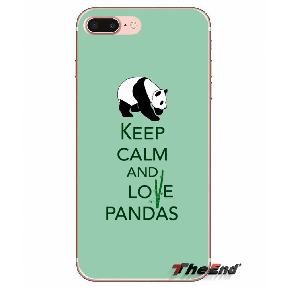 Keep Calm And Love Pandas Quote для Xiaomi Redmi 4 3 3S Pro Mi3 Mi4 Mi4i Mi4C Mi5 Mi5S Mi Max Note 2 чехол на