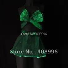 Сексуальное светящееся Оптическое волокно корсаж и юбка для представления/Мода/одиночное платье/шоу одежда/02