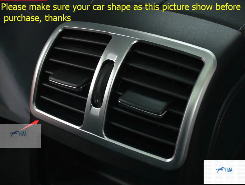 

Lapetus Accessories Interior Rear Armrest Box Air Condition Vent Outlet Cover Trim For Mercedes Benz GLK 260 300 350 2013 2014