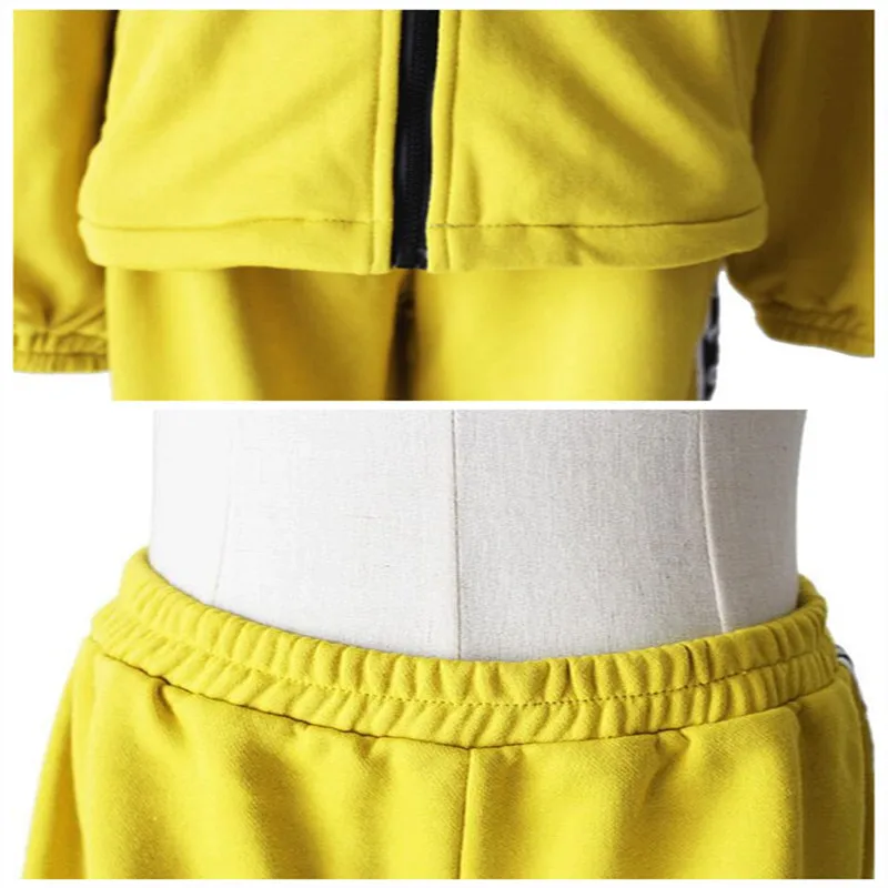 Игра PUBG одежда Playerunknown's Battlegrounds ткань маленькое Желтое Пальто Косплей Костюм топ брюки костюм набор