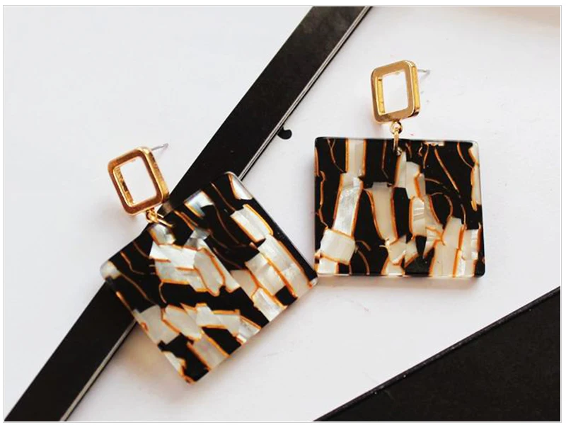 Marble Acrylic Earrings (3)