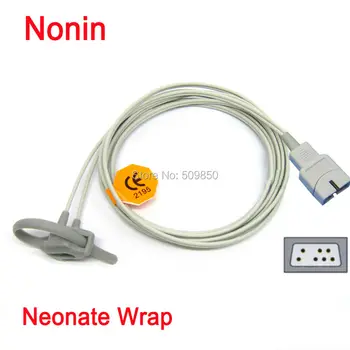 

Compatible Nonin 8500 8600 8700 8800 long cable reusable Pulse Oximeter Probe spo2 sensor neonatal wraps silicon sensor probe