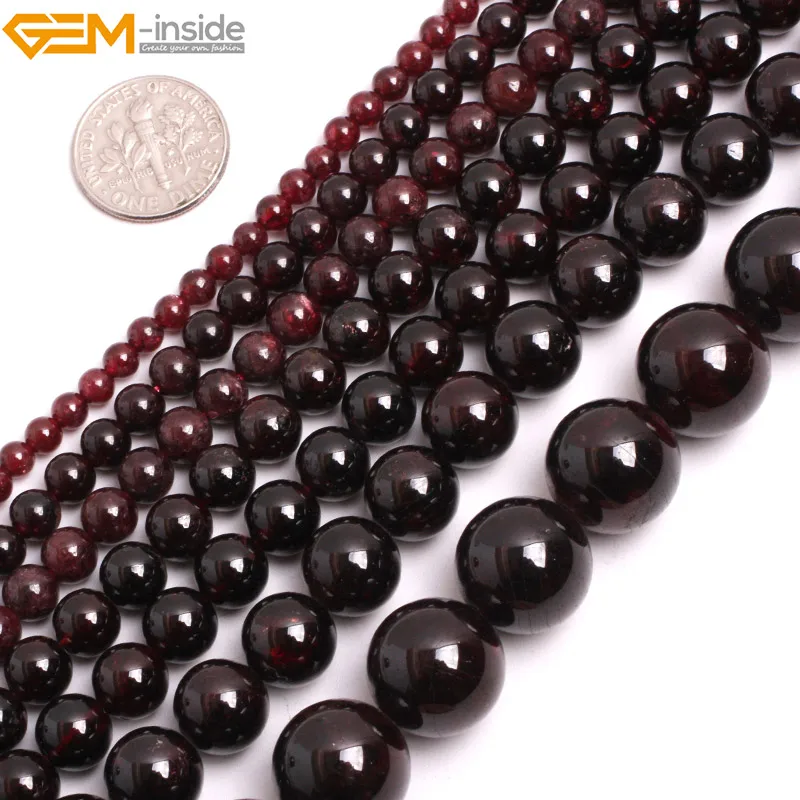 Gem-inside 2-14mm Natural Stone Beads Round Red Garnet Beads For Jewelry Making Beads 15'' DIY Beads Necklace Bracelet Gift Gem-inside 2-14mm Natural Stone Beads Round Red Garnet Beads For Jewelry Making Beads 15'' DIY Beads Necklace Bracelet Gift