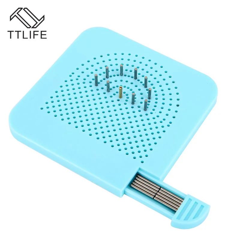 

TTLIFE Quilling Board with Pins Storage Light Blue Grid Guide for Paper Crafting Winder Roll Square Craft DIY Tool ABS Blue New