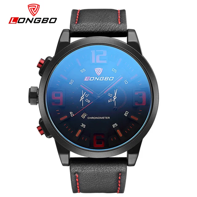 

LONGBO Top Brand Fashion Black Men's Watch Casual Military Sports Wristwatch New Design Quartz Watch Relogio Masculino 80192