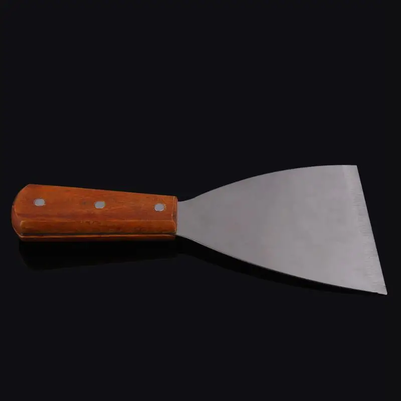 Нержавеющая сталь Блин Тернер шпатель Совок с деревянной ручкой посуда S 20,00*7,30*1,60 см