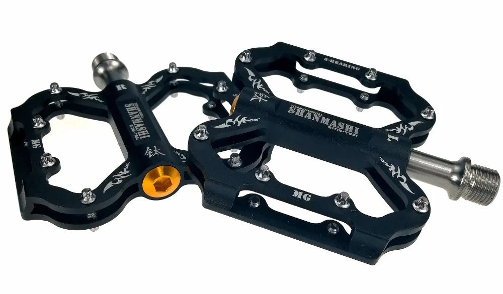 

SHANMASHI Aluminium Bike Pedals with Titanium Axle for MTB DH BMX XC Platform Flat Pedal 4 Color