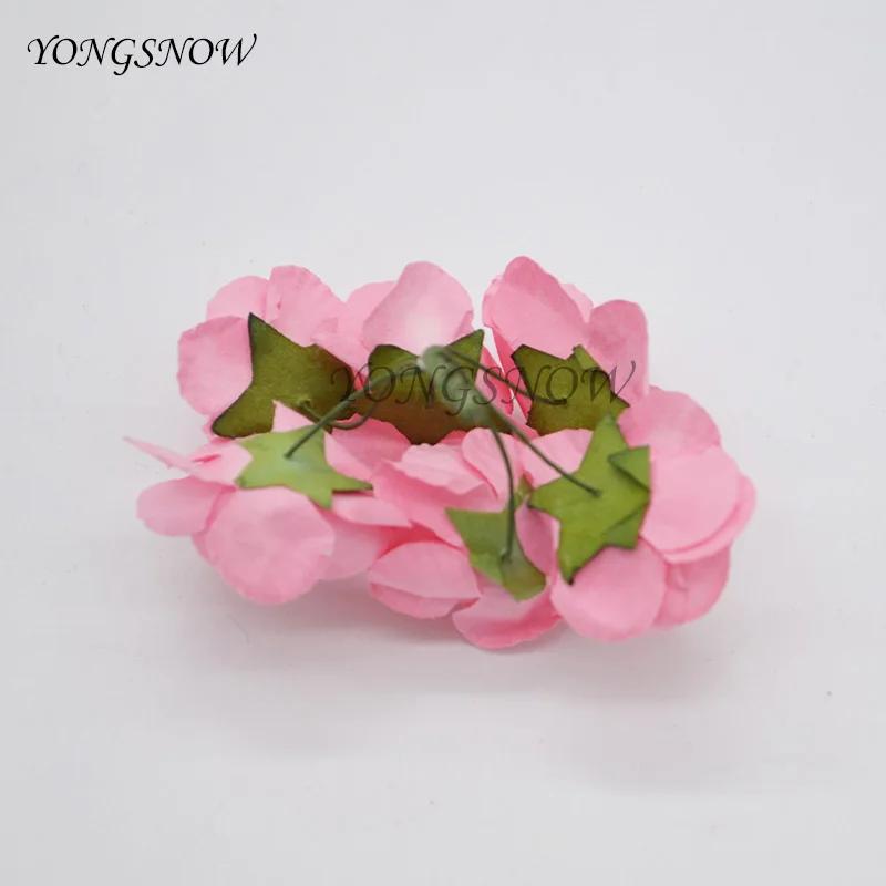 24 шт. 3 см искусственные Азалии бумажные цветы Свадебные украшения для самодельного изготовления Рододендрон поддельные цветы розы венки товары для дома