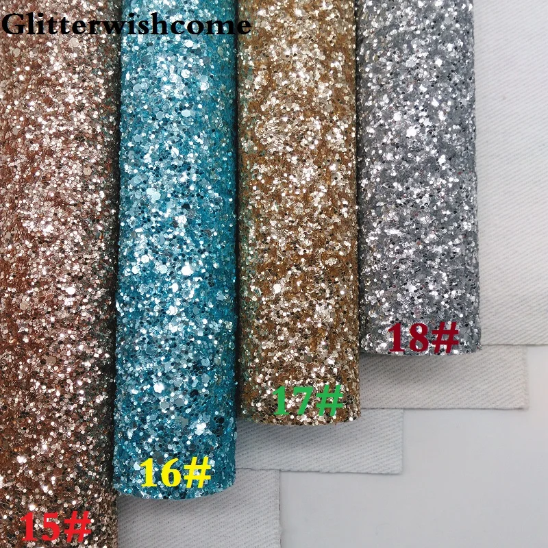 Glitterwishcome 21X29 см A4 Размеры виниловые обои для бантами, с эффектом блестящей кожи тканевый Виниловый фон для банты, GM117A