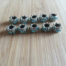 10 шт./лот дредлок ужас волос коса трубки Клипсы из бисера манжеты кольцо декор 5 мм отверстие