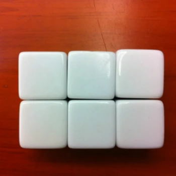 

Free Shipping 12PCS(2SETS) D6 16mm Square Corners Blank Dice Written By Marker Pen For Boardgame/Cardgame Accessories