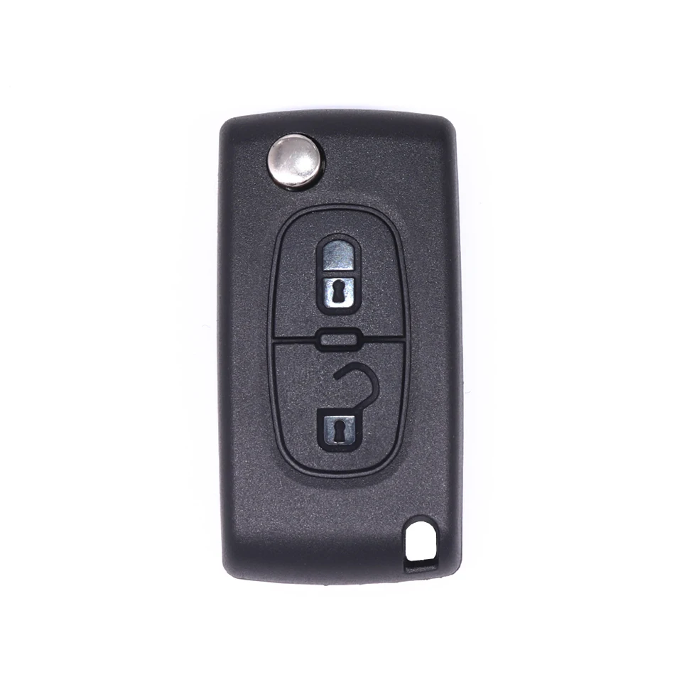 

CE0523 HU83 Blade 2 Buttons Flip Folding Key Case Blank Shell for Peugeot for Citroen C2 C3 C4 C5 C6