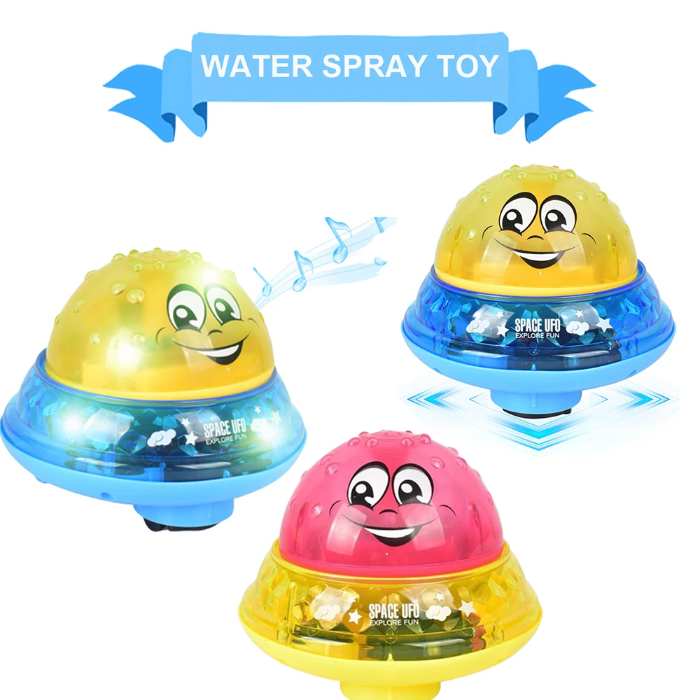 Милые Мультяшные детские электрические индукционные Спринклерные лампы для распыления воды, Детские Игрушки для ванны, Детские музыкальные игрушки для игры в воду