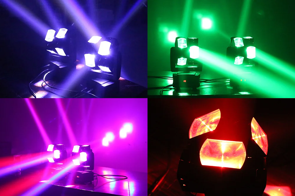 Imrex 8*10 Вт RGBW CREE 4в1 светодиодный движущийся головной светильник Hot Wheels 10/21 каналов DMX движущийся светильник для дискотеки