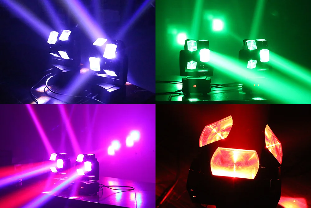 4pcs  8*10W RGBW CREE 4in1 LED Hot Wheels Moving Head Light
