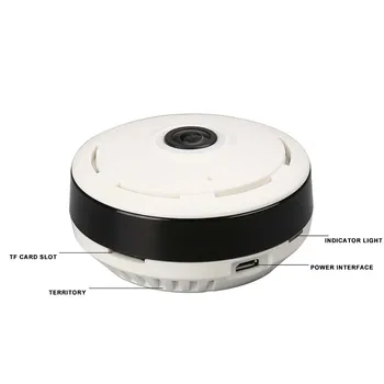 

Home Security Surveillan VR Pano IP Camera Wireless 360 Degrees Fisheyes Camera Two Way Audio P2P WIFI Camera FC