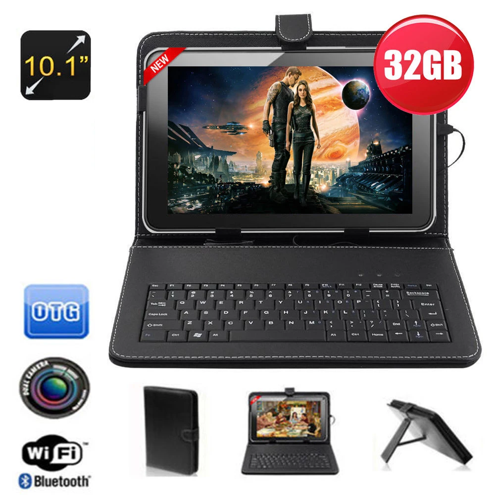 

FreeShipping 10.1 "inch Boda Google Android 4.4 Quad Core Camera Wifi 32GB Tablet PC keyboard as gift Aliexpress 11-11