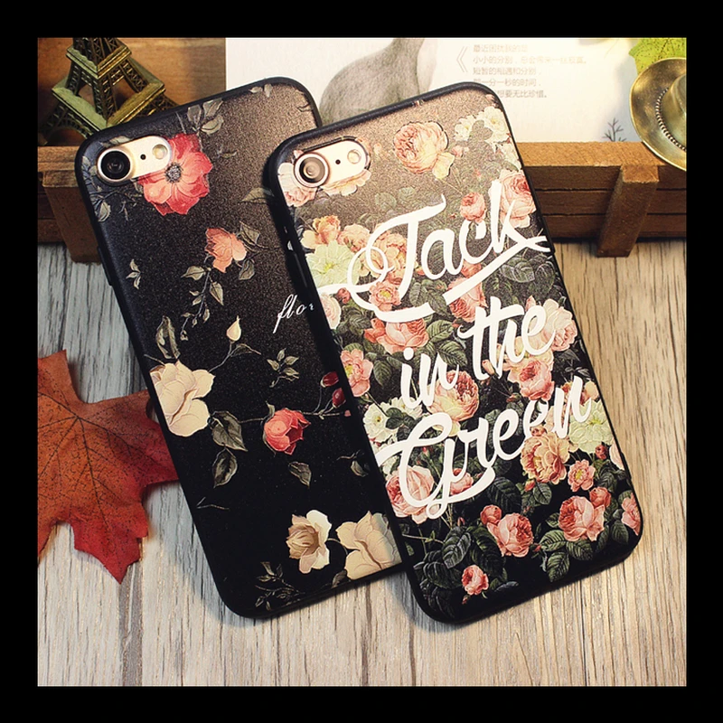 CHAOLIDA Rose Flower Relief Cellphone Accessory Case for Iphone X 6 6s Plus 7 8 3D Beauriful Women Covers CHAOLIDA Rose Flower Relief Cellphone Accessory Case for Iphone X 6 6s Plus 7 8 3D Beauriful Women Covers