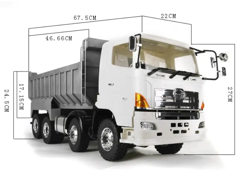 1/14 грузовик металлический самосвал Тамия грязевая головка LS-Z0012-8X8 Hino гидравлический самосвал Модель LESU