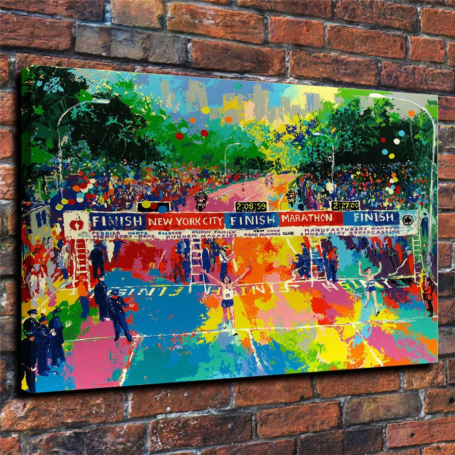 LeRoy Neiman HD печать современный абстрактный классический марафон картина маслом на