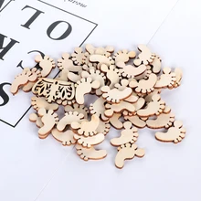 DIY деревянные ноги/корона/сердце/звезда в форме натурального дерева день рождения принадлежности Свадебные украшения ручной работы граффити пуговицы