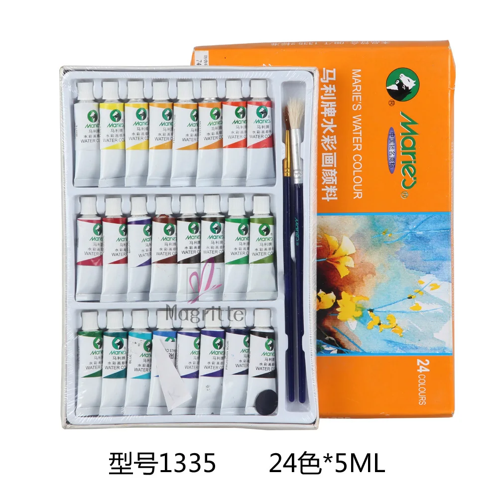 

Marie's 12/18/24 colors watercolour paints art supplies Within 2 brushes 5ml/piece