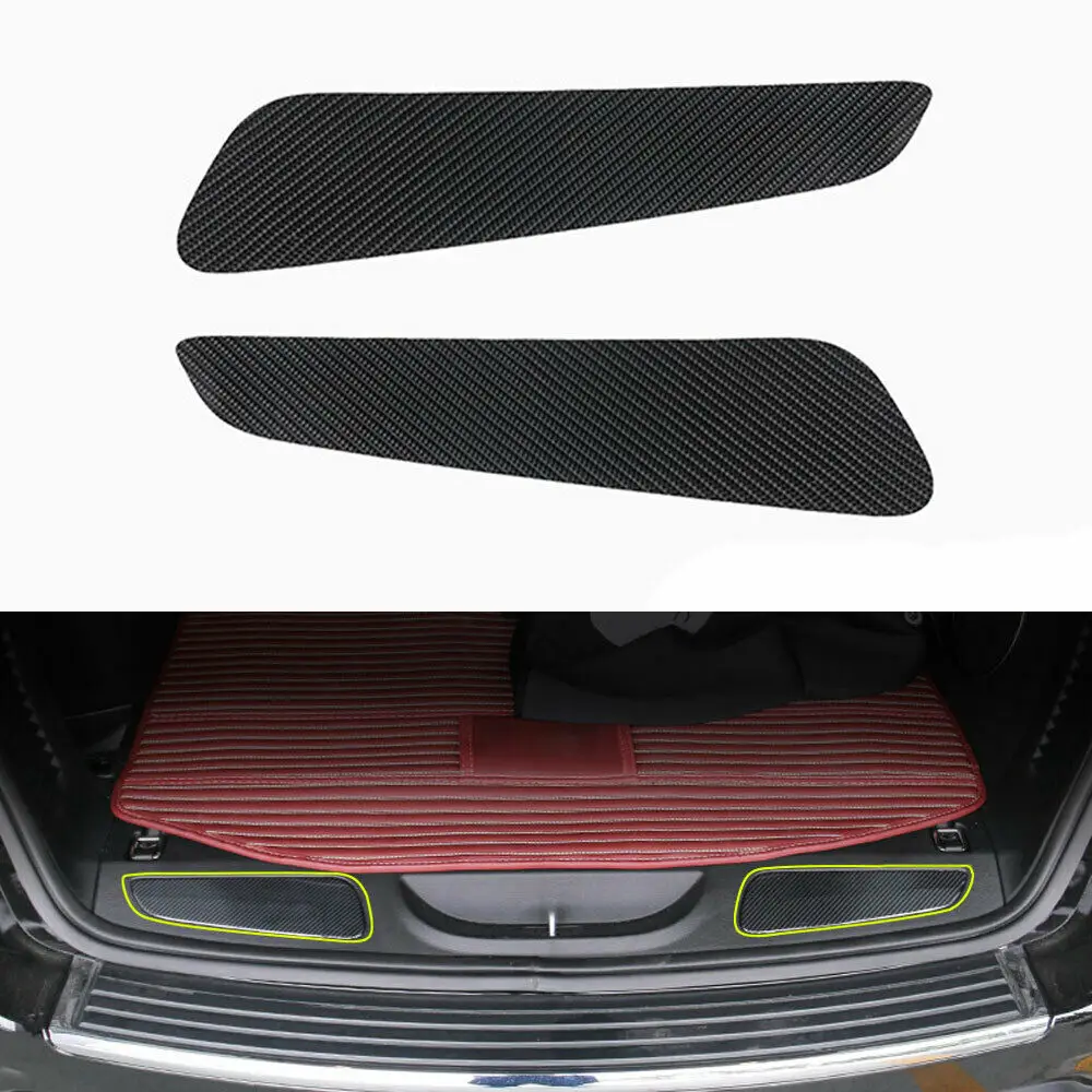 

2pcs/Set 3D Carbon Fiber Car Rear Trunk Cover Trim Sticker Film For Jeep Grand Cherokee 2014-2018