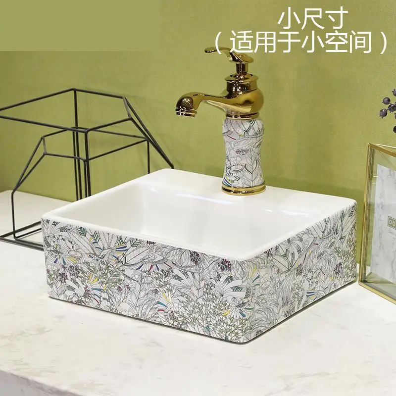 Us 277 0 Europe Vintage Style Art Chinese Countertop Basin Sink Handmade Vessel Sinks Vanities Small Ceramic Wash Basin Bathroom Sink In Bathroom