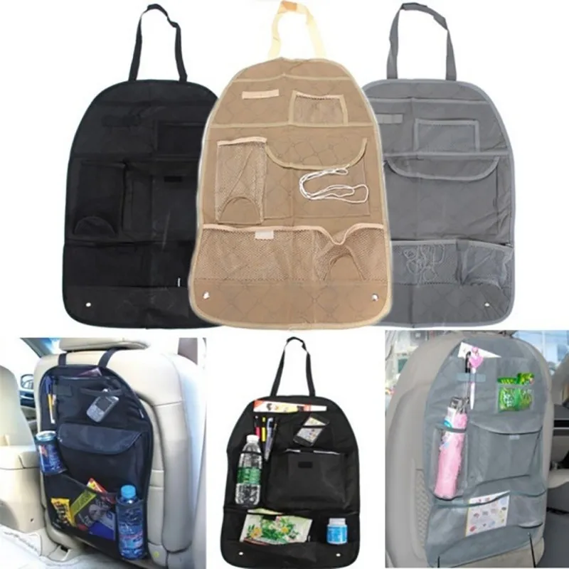 

Universal Car Seat Back Storage Bag Multi-Functional Waterproof Auto Seat Protector Cover Hanging Organizer Bag