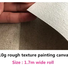 1,7 м Широкий грубой текстурой дождь Лен Высший сорт рулон холст для художников