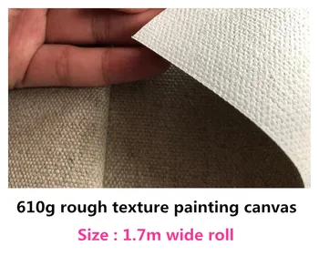 

1.7m wide rough texture rain linen top grade canvas roll for artists