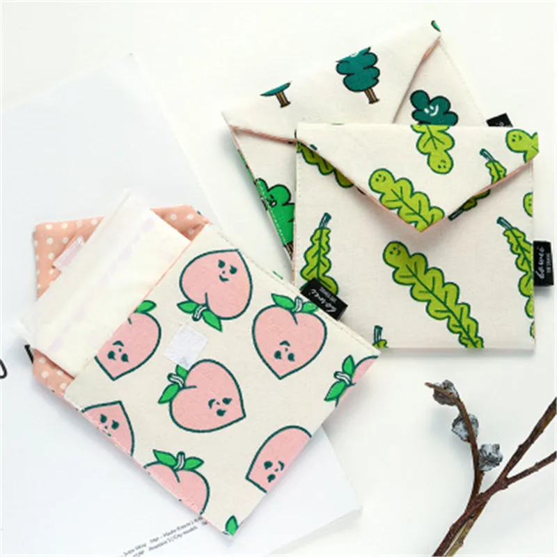 

Napkin Pad Cotton Small Makeup Bags Cartoon Tampon Bag For Sanitary Napkin Cosmetic Bags Organizer Travel Pouch For Girls Women