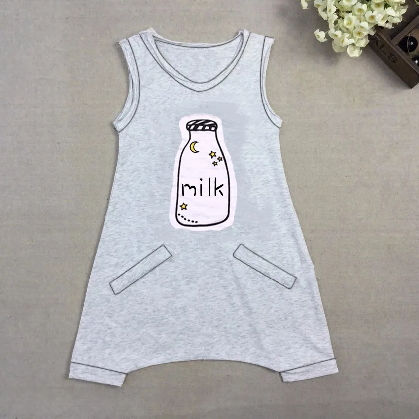 Летние Комбинезоны для маленьких мальчиков и девочек; полосатые пижамы для новорожденных; Милый хлопковый комбинезон с принтом молока для малышей; Новое поступление года; 48